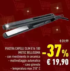 Imetec - Piastra Capelli Slim E16 100 Imetec - Piastra Capelli Slim E16 100