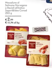 Sapori - Mezzelune Al Salmone Norvegese O Ravioli All'Astice &Idee Sapori - Mezzelune Al Salmone Norvegese O Ravioli All'Astice &Idee