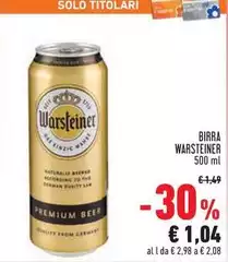 Warsteiner - Birra Warsteiner - Birra
