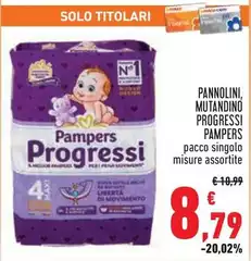 Pampers - Pannolini, Mutandino Progressi Pampers - Pannolini, Mutandino Progressi