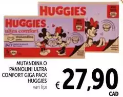 Huggies - Mutandina O Pannolini Ultra Comfort Giga Pack Huggies - Mutandina O Pannolini Ultra Comfort Giga Pack
