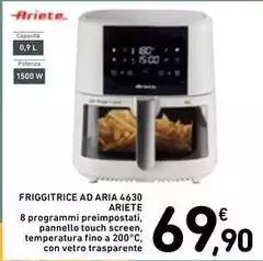 Ariete - Friggitrice Ad Aria 4630 Ariete - Friggitrice Ad Aria 4630