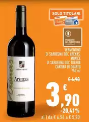 Solo - Vermentino Di Sardegna DOC Arenas, Monica Di Sardegna DOC Tuerra Solo - Vermentino Di Sardegna DOC Arenas, Monica Di Sardegna DOC Tuerra