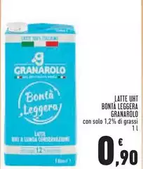 Granarolo - Latte UHT Bontà Leggera Granarolo - Latte UHT Bontà Leggera