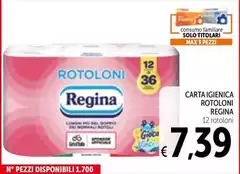 Regina - Carta Igienica Rotoloni Regina - Carta Igienica Rotoloni