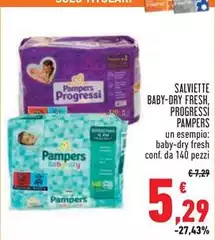 Pampers - Salviette Baby-Dry Fresh, Progressi Pampers - Salviette Baby-Dry Fresh, Progressi