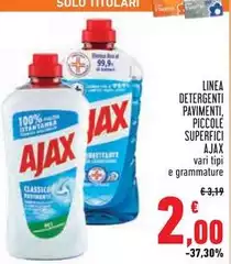 Ajax - Linea Detergenti Pavimenti, Piccole Superfici Ajax - Linea Detergenti Pavimenti, Piccole Superfici
