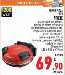 Ariete - Forno Pizza 909 Ariete - Forno Pizza 909