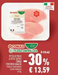 Conad - Petto Di Pollo A Fette Sottili Percorso Qualità Conad - Petto Di Pollo A Fette Sottili Percorso Qualità