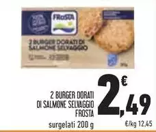 Frosta - 2 Burger Dorati Di Salmone Selvaggio Frosta - 2 Burger Dorati Di Salmone Selvaggio