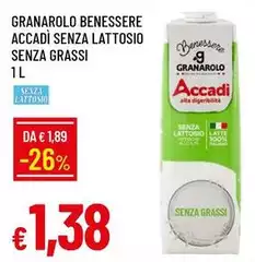 Granarolo - Benessere Accadi Senza Lattosio Senza Grassi Granarolo - Benessere Accadi Senza Lattosio Senza Grassi