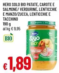 Hero - Solo Bio Patate, Carote E Salmone/Verdurine, Lenticchie E Manzo/Zucca, Lenticchie E Tacchino Hero - Solo Bio Patate, Carote E Salmone/Verdurine, Lenticchie E Manzo/Zucca, Lenticchie E Tacchino