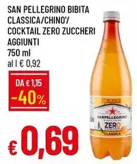 San Pellegrino - Bibita Classica/Chino/Cocktail Zero Zuccheri Aggiunti San Pellegrino - Bibita Classica/Chino/Cocktail Zero Zuccheri Aggiunti