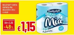 Bulkysoft - Carta Igienica Mia Delicata 4 Veli Bulkysoft - Carta Igienica Mia Delicata 4 Veli