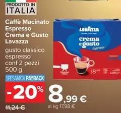 Lavazza - Caffè Macinato Espresso Crema E Gusto Lavazza - Caffè Macinato Espresso Crema E Gusto