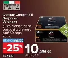 Vergnano - Capsule Compatibili Nespresso Vergnano - Capsule Compatibili Nespresso
