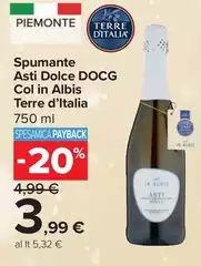 Terre d'Italia - Spumante Asti Dolce DOCG Col In Albis Terre d'Italia - Spumante Asti Dolce DOCG Col In Albis