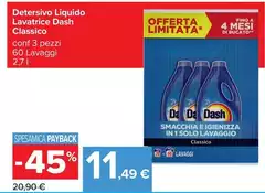 Dash - Detersivo Liquido Lavatrice Dash - Detersivo Liquido Lavatrice