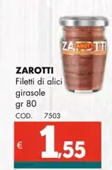 Zarotti - Filetti Di Alici Girasole Zarotti - Filetti Di Alici Girasole