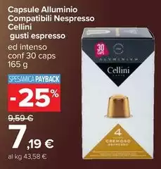 Cellini - Capsule Alluminio Compatibili Nespresso Cellini - Capsule Alluminio Compatibili Nespresso