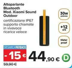 Xiaomi - Altoparlante Bluetooth Mod.  Sound Outdoor