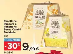 Tre Marie - Panettone, Pandoro O Panettone Senza Canditi Tre Marie - Panettone, Pandoro O Panettone Senza Canditi