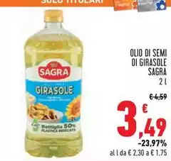 Sagra - Olio Di Semi Di Girasole Sagra - Olio Di Semi Di Girasole