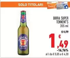 Tennent's - Birra Super Tennent's - Birra Super