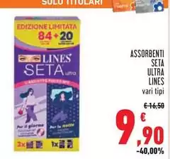 Lines - Assorbenti Seta Ultra