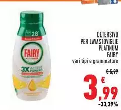 Fairy - Detersivo Per Lavastoviglie Platinum