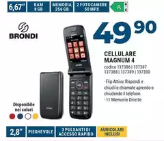 Brondi - MAGNUM 4 7,11 Cm (2.8") Bianco Telefono Cellulare Basico Brondi - MAGNUM 4 7,11 Cm (2.8") Bianco Telefono Cellulare Basico
