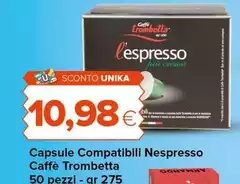 Caffè trombetta - Capsule Compatibili Nespresso Caffè trombetta - Capsule Compatibili Nespresso