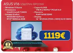 Asus - V16 V3607vh-rp013w Asus - V16 V3607vh-rp013w