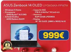 Asus - Zenbook 14 OLED UM3406KA-PP147W Asus - Zenbook 14 OLED UM3406KA-PP147W