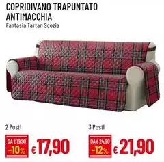 Tartan - Copridivano Trapuntato Antimacchia Tartan - Copridivano Trapuntato Antimacchia