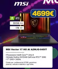 Msi - Vector 17 Hx Ai A2WJG-0451T Msi - Vector 17 Hx Ai A2WJG-0451T