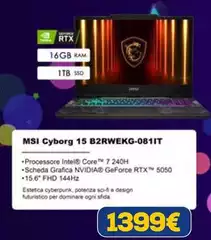 Msi - Cyborg 15 B2RWEKG-0811T Msi - Cyborg 15 B2RWEKG-0811T