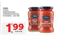 Cirio - Sugo Amatriciana/Carne/Salsiccia E Funghi