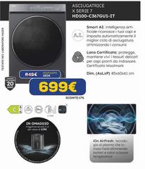 De Longhi - Asciugatrice X Serie 7 HD100-C36967GU1-IT De Longhi - Asciugatrice X Serie 7 HD100-C36967GU1-IT