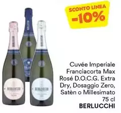 Berlucchi - Cuvée Imperiale Franciacorta Max Rosé D.O.C.G. Extra Dry, Dosaggio Zero, Satén O Millesimato Berlucchi - Cuvée Imperiale Franciacorta Max Rosé D.O.C.G. Extra Dry, Dosaggio Zero, Satén O Millesimato