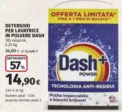 Dash - Detersivo Per Lavatrice In Polvere Dash - Detersivo Per Lavatrice In Polvere