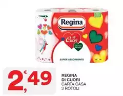 Regina - Carta Casa 3 Rotoli
