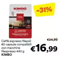 Kimbo - Caffè Espresso Napoli 80 Capsule Compatibili Con Macchine Nespresso Kimbo - Caffè Espresso Napoli 80 Capsule Compatibili Con Macchine Nespresso