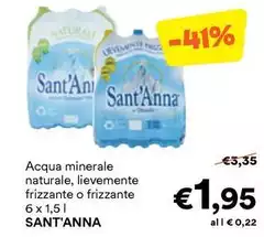 Sant'anna - Acqua Minerale Naturale, Lievemente Frizzante O Frizzante Sant'anna - Acqua Minerale Naturale, Lievemente Frizzante O Frizzante