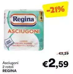 Regina - Asciugoni 2 Rotoli Regina - Asciugoni 2 Rotoli