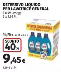 General - Detersivo Liquido Per Lavatrice General - Detersivo Liquido Per Lavatrice