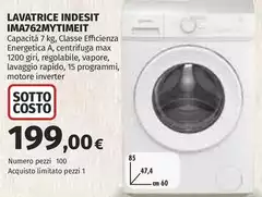Indesit - Lavatrice IMA762MYTIMÉIT Indesit - Lavatrice IMA762MYTIMÉIT
