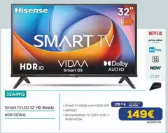 Hisense - 32A49Q Smart Tv Led 32" Hd Ready Hisense - 32A49Q Smart Tv Led 32" Hd Ready
