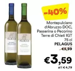 Terre Di Chieti - Montepulciano D'Abruzzo DOC, Passerina O Pecorino IGT Terre Di Chieti - Montepulciano D'Abruzzo DOC, Passerina O Pecorino IGT