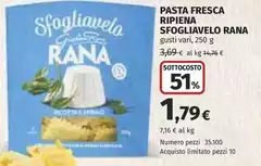 Rana - Pasta Fresca Ripiena Sfogliavelo Rana - Pasta Fresca Ripiena Sfogliavelo
